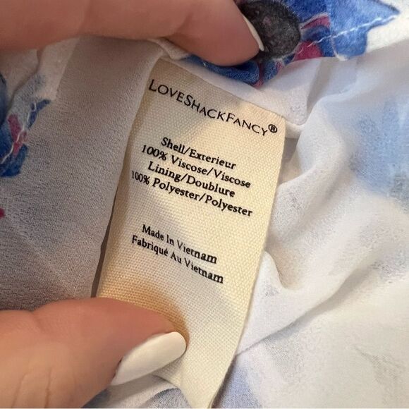 LoveShackFancy Flower Pattern Ruffle Mini Skirt in Deep Cotton Candy - Picture 6 of 8